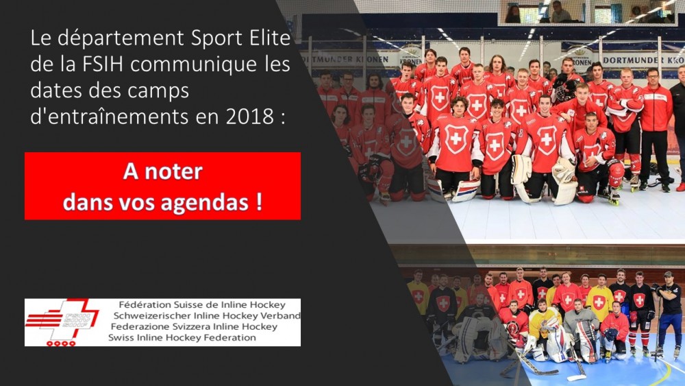 Dates des camps d'entraînements en 2018