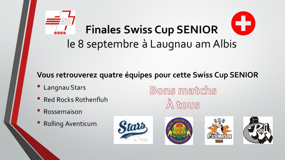 Finales Swiss Cup SNR à Langnau am Albis le 8 septembre 2018