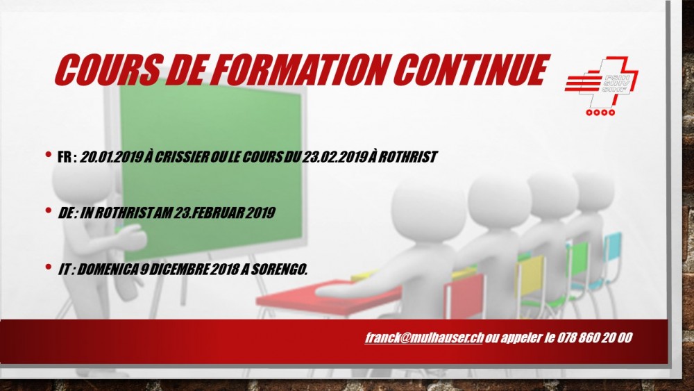 Cours de Formation Continue 2019