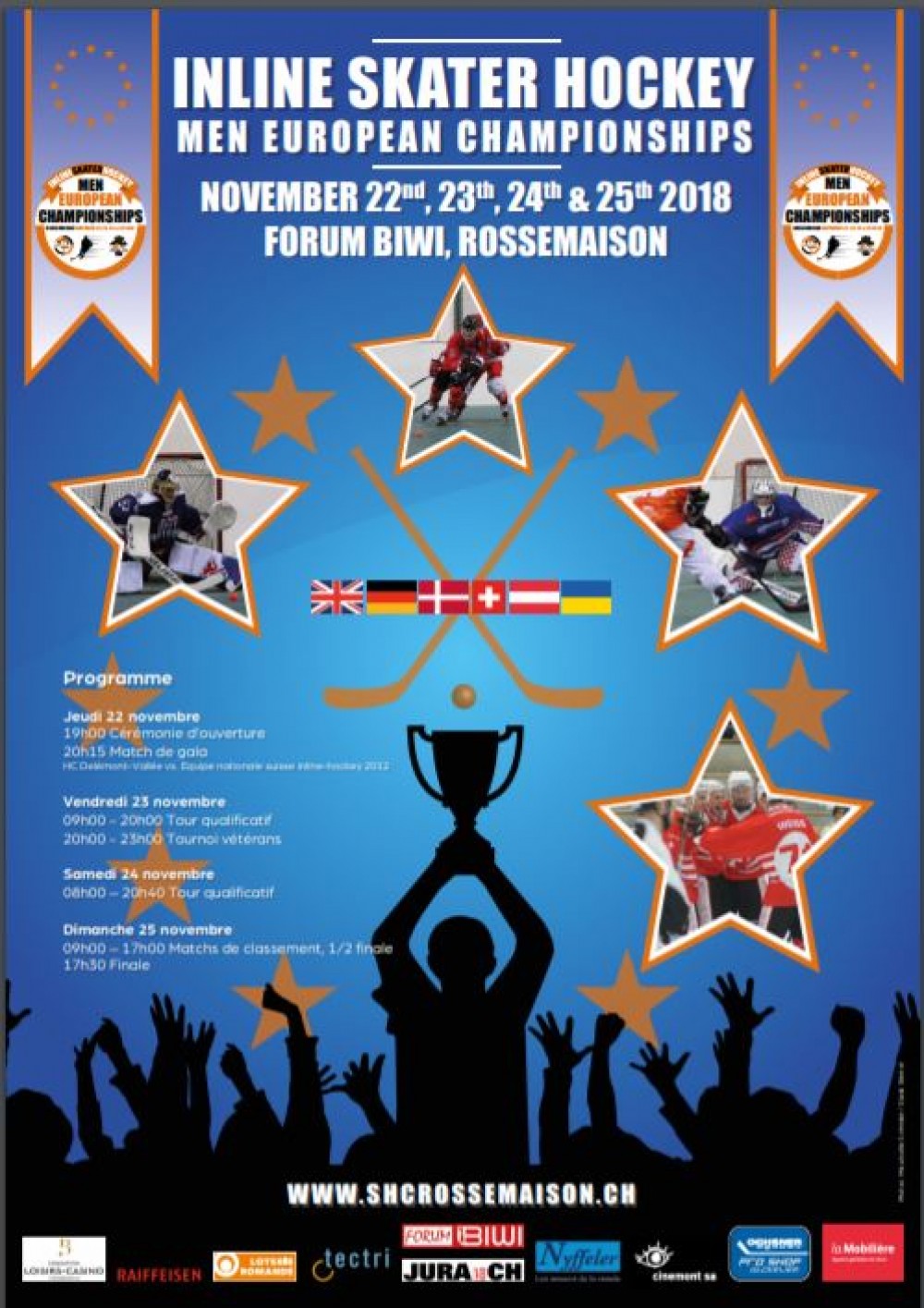 Championnat d'Europe des nations du 22 au 25 novembre au Forum Biwi de Rossemaison