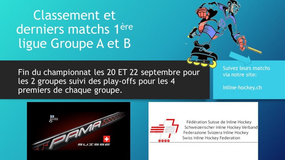 1ère Ligue  matchs avant la fin du championnat et directives des phases finales .