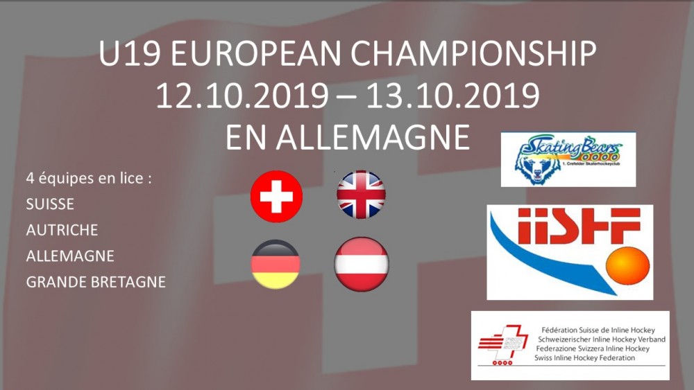U19 EUROPEAN CHAMPIONSHIP 12.10.2019 – 13.10.2019 en Allemagne