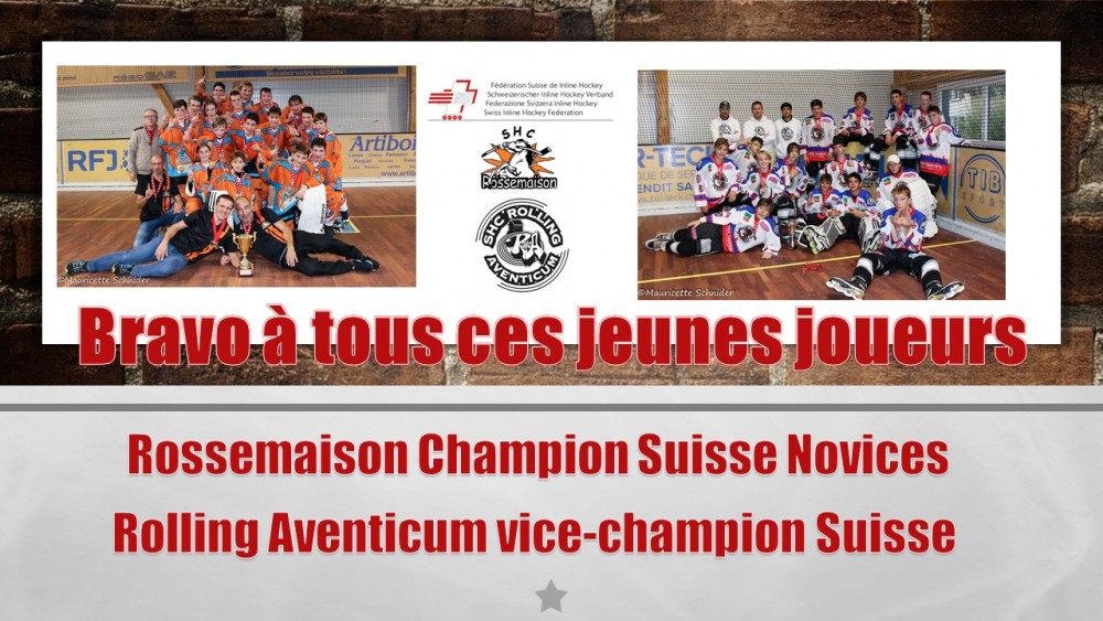 Tour Final Novices pour le titre : Rossemaison Champion Suisse , Rolling Aventicum Vice Champion Suisse