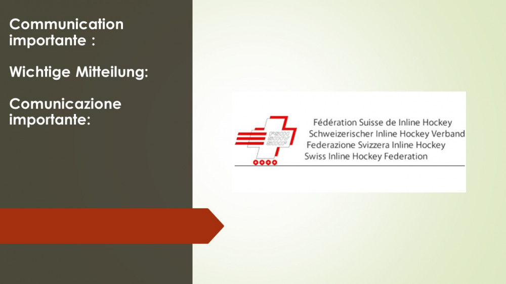 Communication importante :