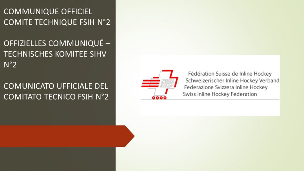 COMMUNIQUE OFFICIEL COMITE TECHNIQUE FSIH N°2