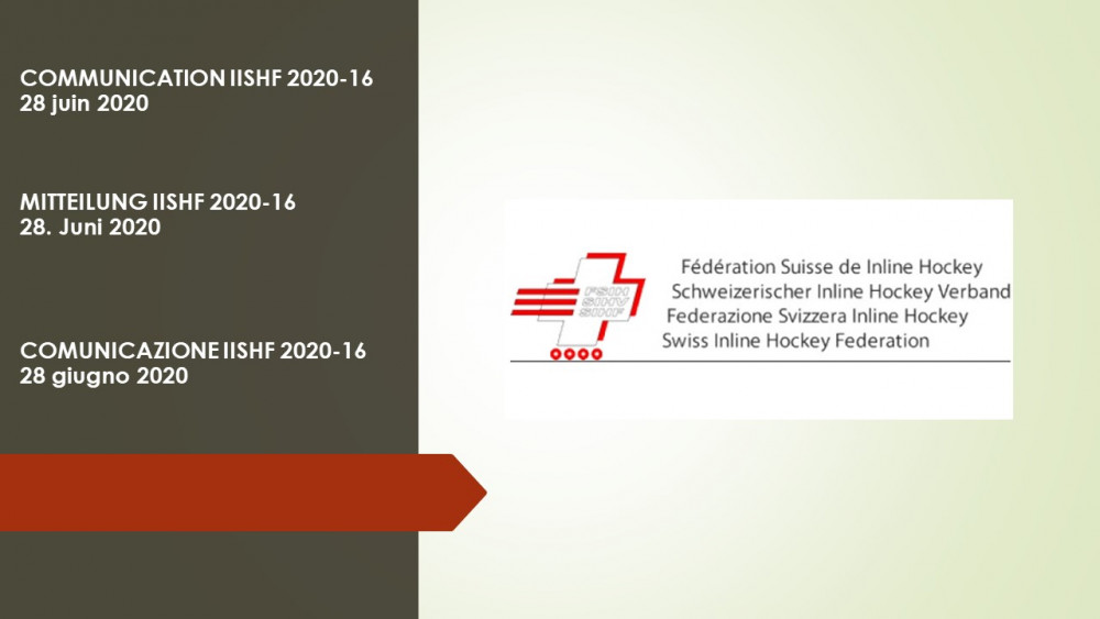 COMMUNICATION IISHF 2020-16 - 28 juin 2020
