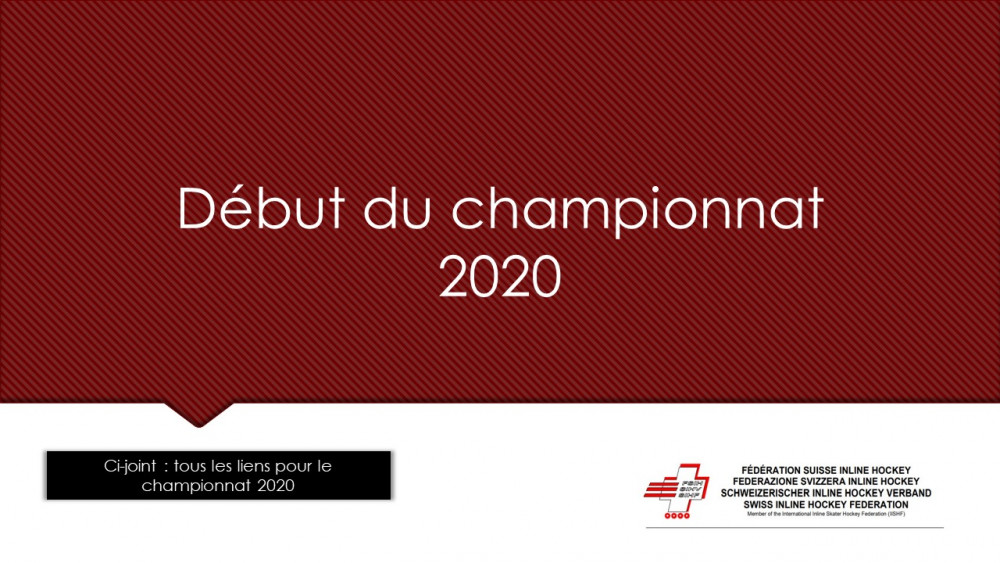 Début du Championnat 2020