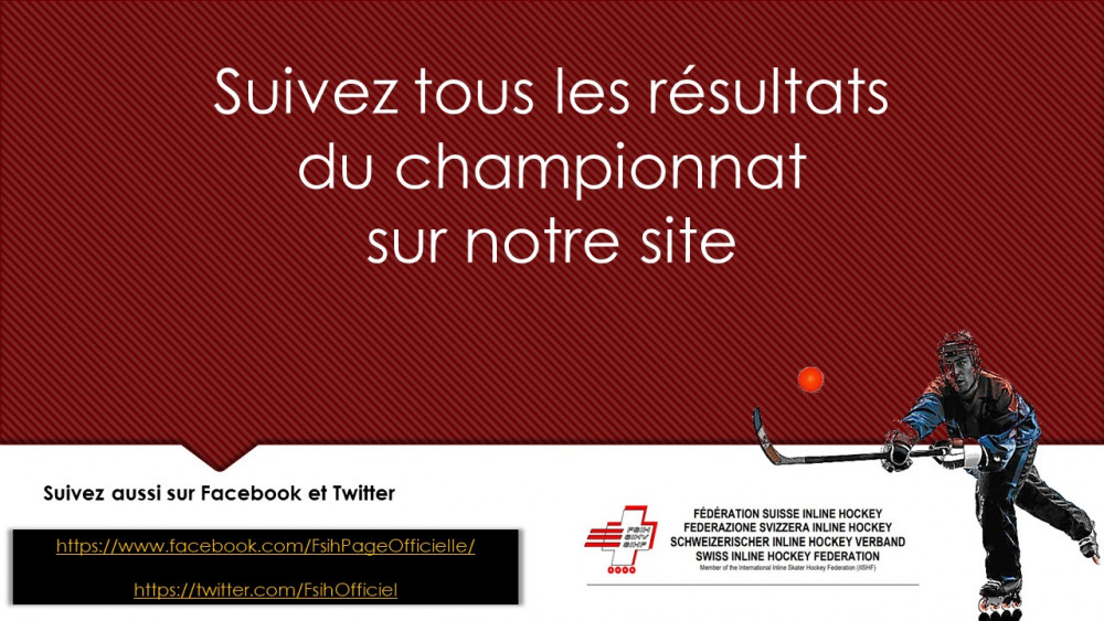 Suivez les résultats sur notre site , facebook et twitter