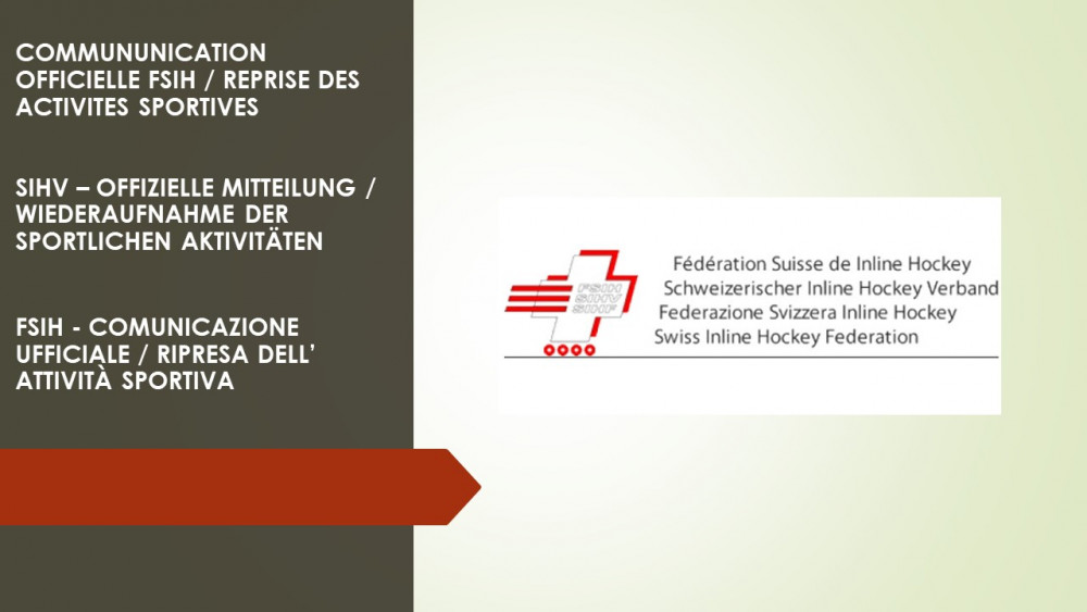 COMMUNUNICATION OFFICIELLE FSIH / REPRISE DES ACTIVITES SPORTIVES
