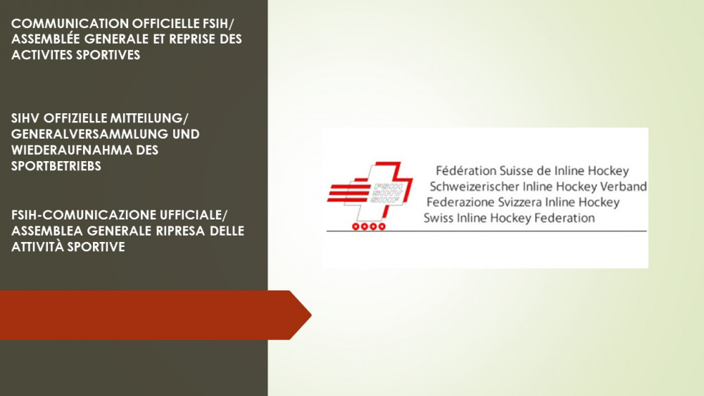 COMMUNICATION OFFICIELLE FSIH/  ASSEMBLÉE GENERALE ET REPRISE DES ACTIVITES SPORTIVES