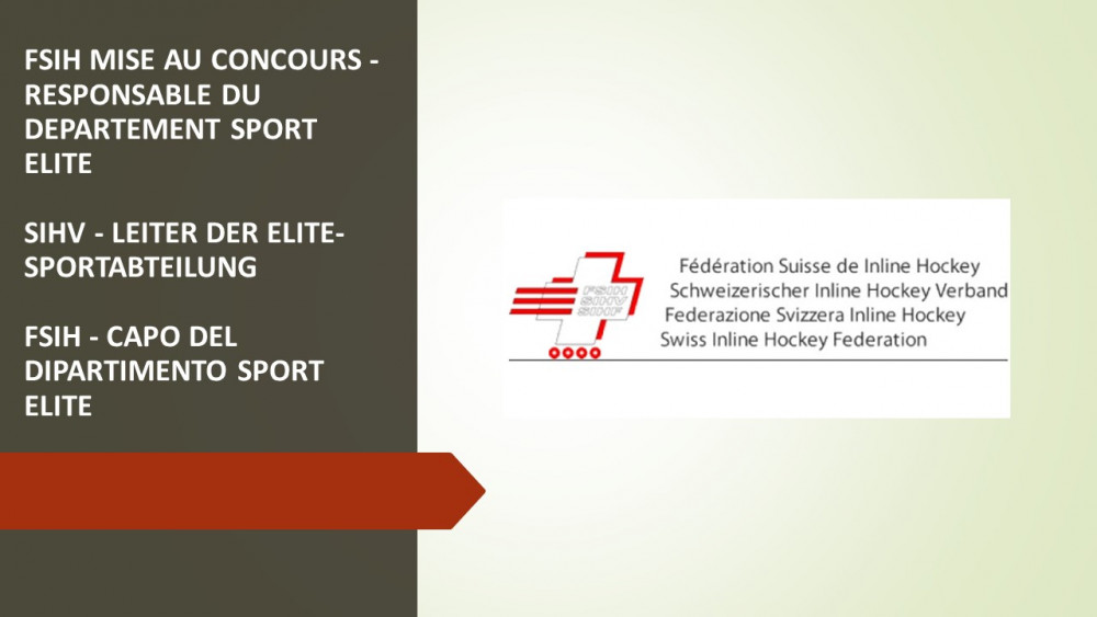 FSIH MISE AU CONCOURS - RESPONSABLE DU DEPARTEMENT SPORT ELITE