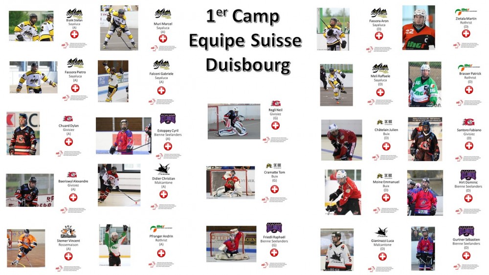 1er Camp d'entraînement de l'Equipe Suisse à Duisbourg