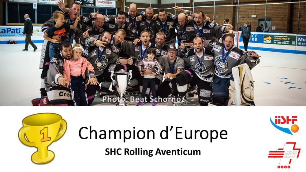 Bravo au SHC Rolling Aventicum pour son titre de Champion d'Europe 
